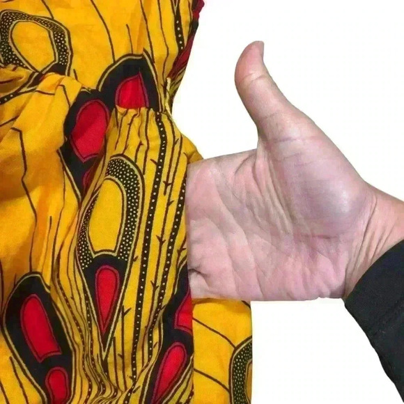 SHENBOLEN Girls African Ankara Batik Print Traditional Casual Party Dress - Picture 3 of 5